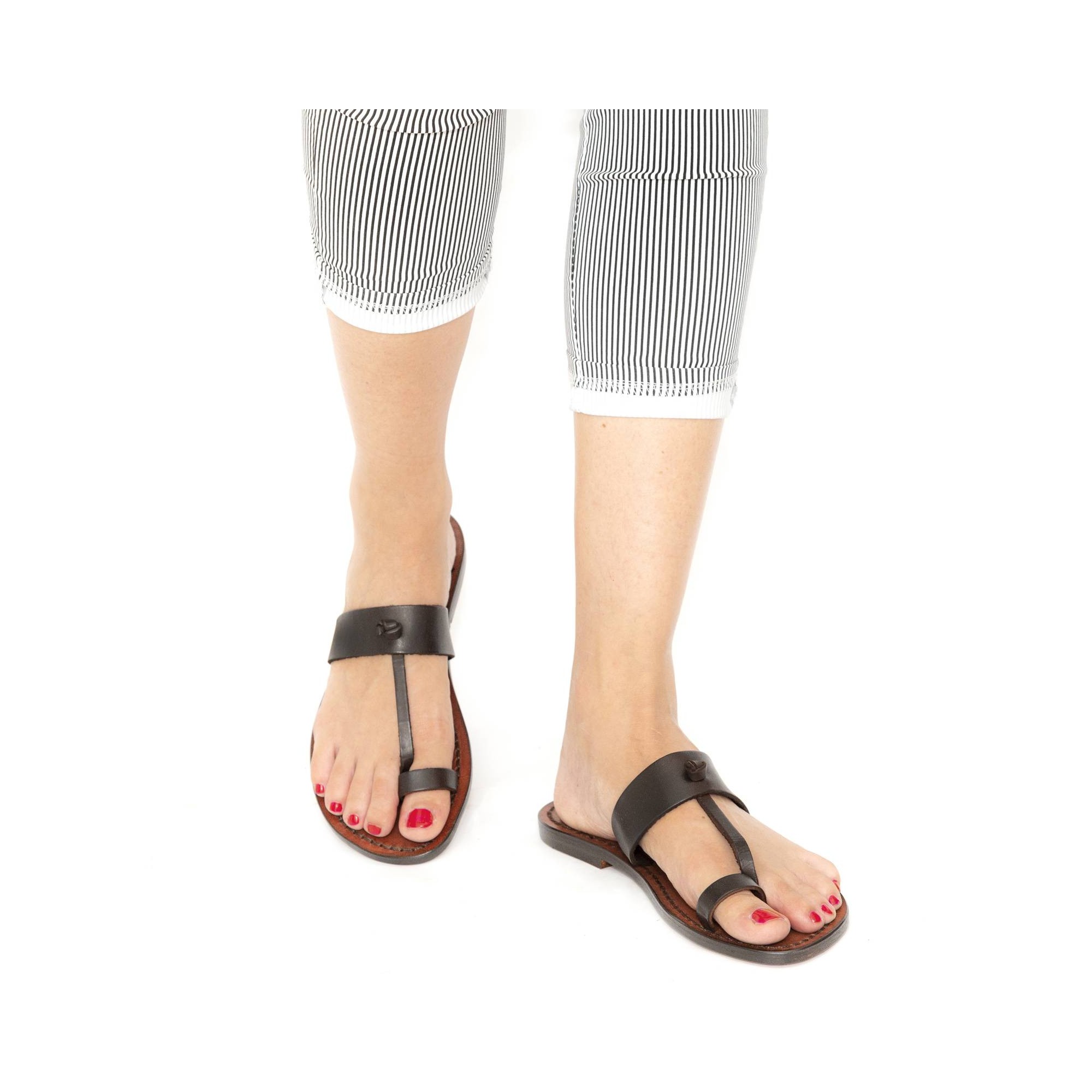 Tongs Cuir Femme 