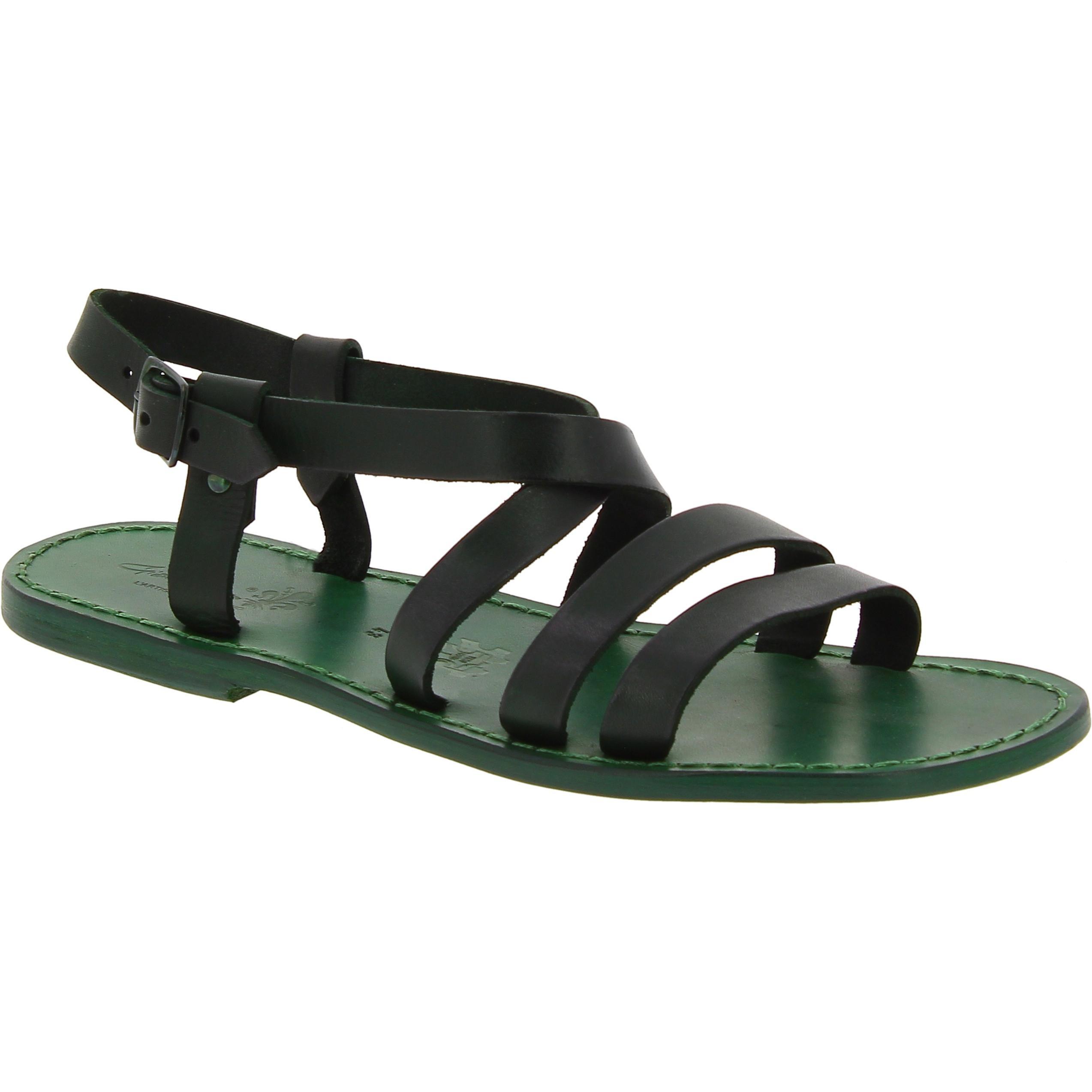 mens leather roman sandals