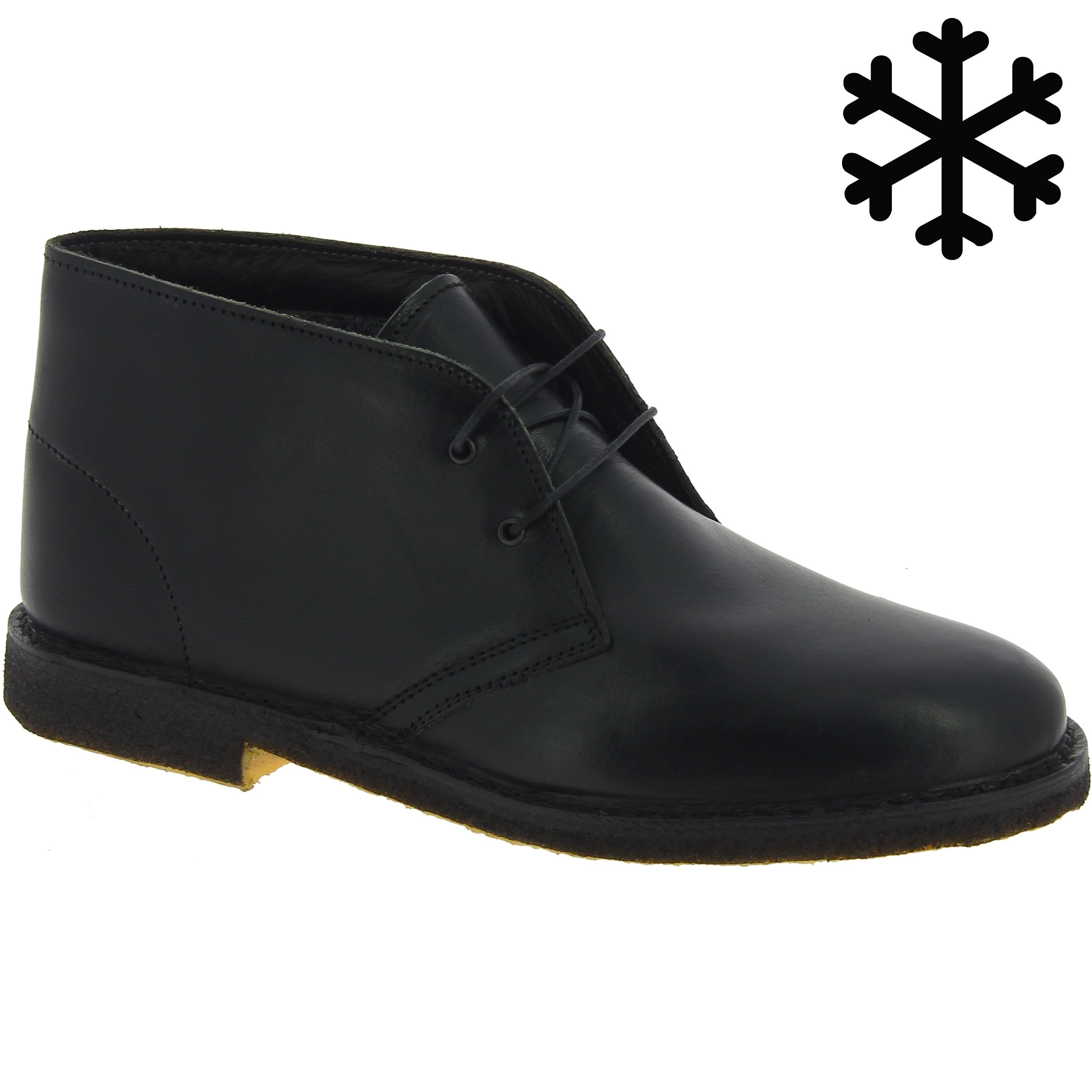 mens black leather chukka boots