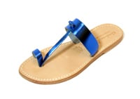 blue flat sandals
