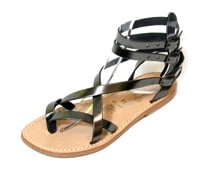 laminated titanium sandals