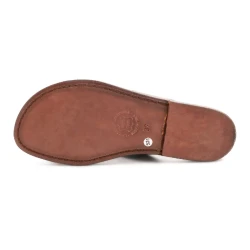 Ciabatte infradito donna in pelle marrone artigianali