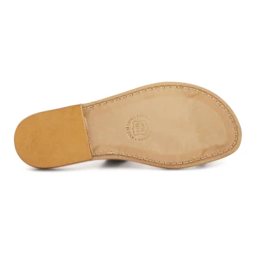 Brown leather thong sandals Handmade in Italy