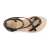 Sandali gladiatore da donna in pelle nero fatti a mano