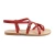 Sandales pour femme cuir rouge fait à la main en Italie