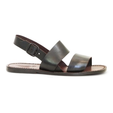 Sandalias Franciscanas de cuero Marrón de las hombres