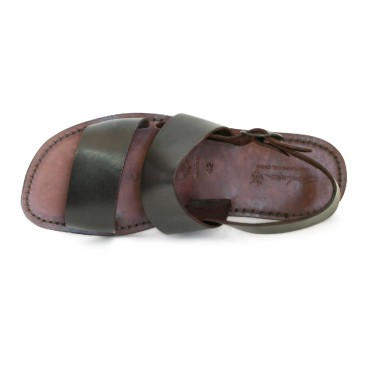 Sandalias Franciscanas de cuero Marrón de las hombres