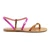 Dunkelbraune flache flip flop Sandalen für Frauen