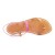 Leather thong sandals for women two-coloured pink and leather