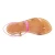 Leather thong sandals for women two-coloured pink and leather