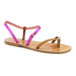 Dunkelbraune flache flip flop Sandalen für Frauen
