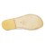 Women's flat sandals handmade in tan and silver leather
