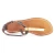 T-steg Sandalen zweifarbigen Braun und Gold Leder