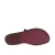 Women's violet strappy sandals handmade in cuir leather
