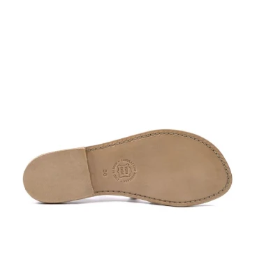Sandalias gladiador blanco para damas hecho a mano en Italia en cuero genuino