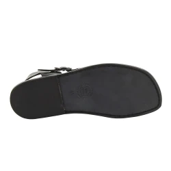Sandali in cuoio da uomo fatti a mano in pelle nero
