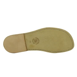 Schwarze Flip Flops aus Leder in Italien von Handgefertigt