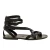 Sandalo gladiatore uomo in pelle nero