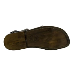 Sandalo gladiatore uomo in pelle nero