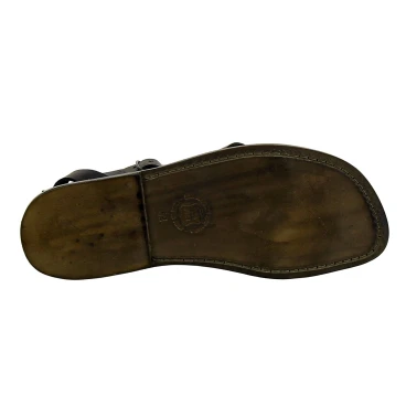 Sandalo gladiatore uomo in pelle nero