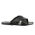 Mens leather slippers handmade in Italy in black leather