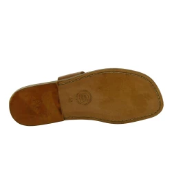 Sandalias dedo de cuero marron para hombre hecho a mano en Italia