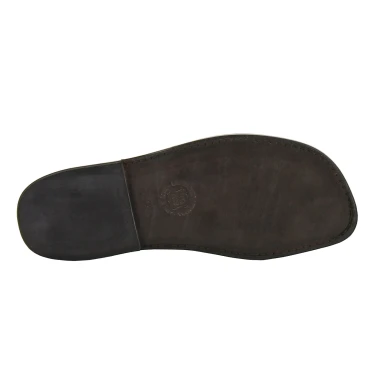 Handmade in Italy men's black leather Franciscan sandals