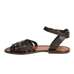 Handmade leather sandals for women brown color