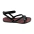 Women sandals in Dark Brown Leather handmade in Italy