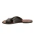 Brown leather slide sandals for women handmade