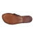 Brown leather slide sandals for women handmade