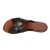 Brown leather slide sandals for women handmade