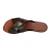 Claquettes en cuir marron pour femme artisanales