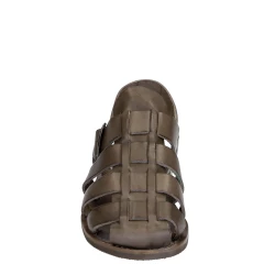 Sandalias franciscanas para hombre en cuero colores barro