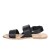 Sandalias Franciscanas de cuero negro para hombres