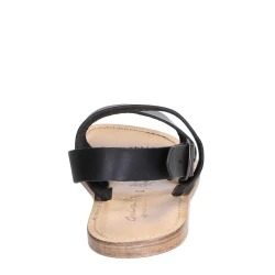 Sandales franciscains en cuir noir pour homme