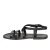 Women's black leather sandals handmade in Italy
