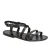 Women's black leather sandals handmade in Italy