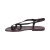 Handgefertigte Sandalen damen aus Pflaume Leder aus Italien