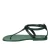 Riemchen sandalen damen aus grün Leder in Italien von Handgefertigt