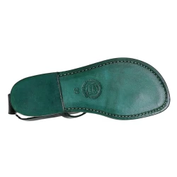 Sandali infradito donna fatti a mano in pelle verde