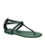 Riemchen sandalen damen aus grün Leder in Italien von Handgefertigt
