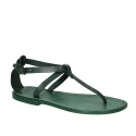 Riemchen sandalen damen aus grün Leder in Italien von Handgefertigt