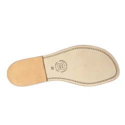 Sandalias planas de color Laminados bronce para mujeres