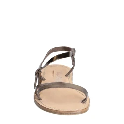 Handgefertigte bronze Laminierte Farben flache Sandalen für Damen