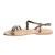 Sandalias planas de color Laminados bronce para mujeres