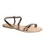 Sandalias planas de color Laminados bronce para mujeres