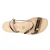 Handgefertigte bronze Laminierte Farben flache Sandalen für Damen