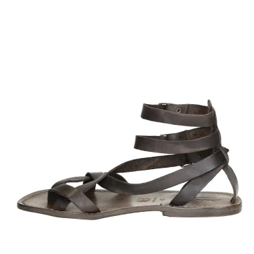Gladiator Herren-Sandalen aus schlamm Leder in Italien von Handgefertigt