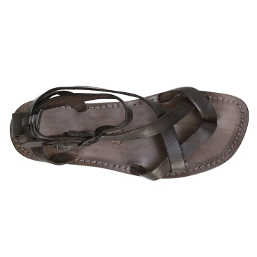 Gladiator Herren-Sandalen aus schlamm Leder in Italien von Handgefertigt